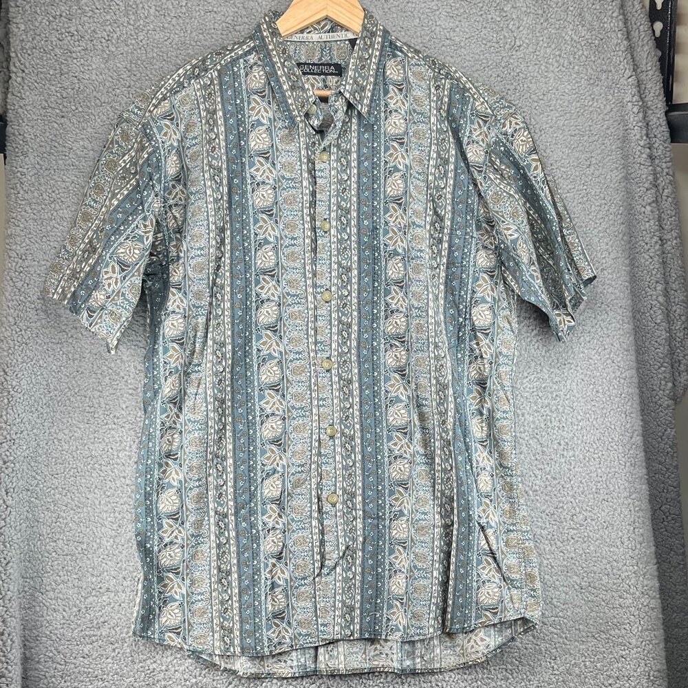 Vintage Generra Collection Short-Sleeved Button-Down Shirt with Pocket sz Medium